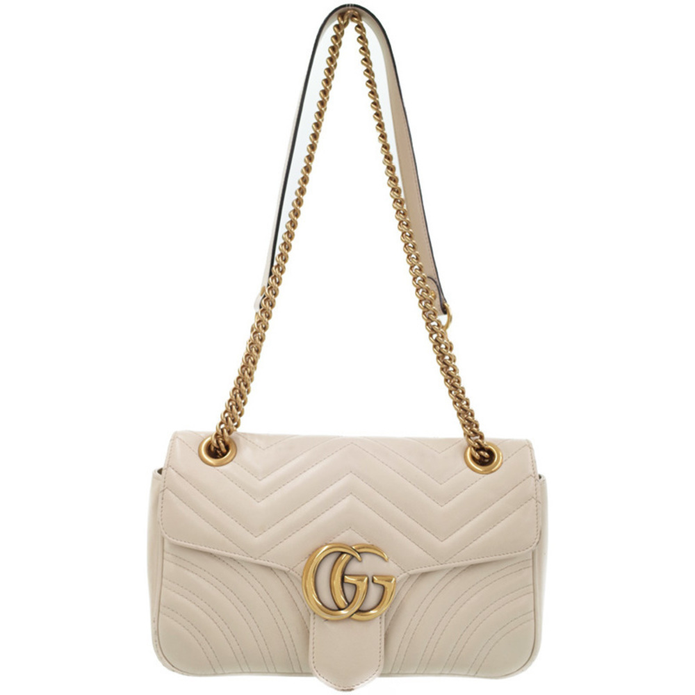 Gucci GG Marmont Quilted Small Chain Shoulder Bag Leather